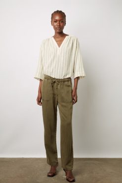 Gerard Darel Blouse Rayee En Coton Ecru - Annalisa | Chemises & Blouses