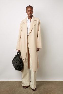 Gerard Darel Trench En Laine Melangee Sable - Neissa | Manteaux & Trenchs