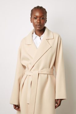 Gerard Darel Trench En Laine Melangee Sable - Neissa | Manteaux & Trenchs