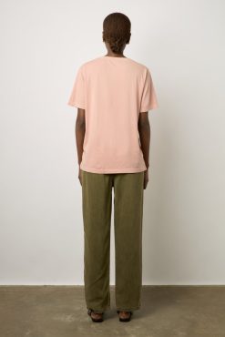 Gerard Darel T-Shirt Col Tunisien Coton Rose - Maurine | Tops & Sweats