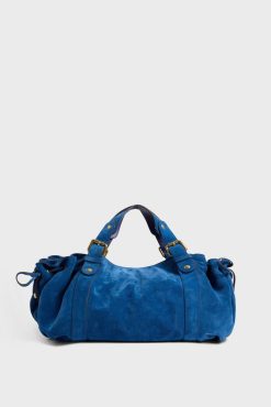 Gerard Darel Sac A Main En Cuir Velours Denim - 24H | L'Iconique 24H