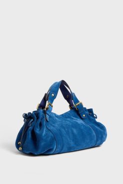 Gerard Darel Sac A Main En Cuir Velours Denim - 24H | L'Iconique 24H