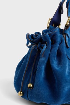 Gerard Darel Sac A Main En Cuir Velours Denim - 24H | L'Iconique 24H