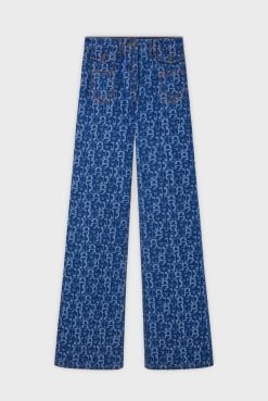 Gerard Darel Jean Flare A Motif Gd Universe - Anna | Pantalons & Jeans