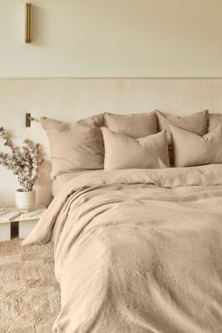 Gerard Darel Housse De Couette En Lin Lave - Brun Clair | Housses De Couette