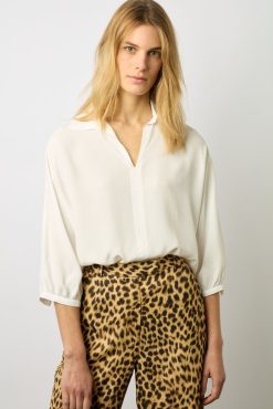 Gerard Darel Blouse Ample A Col Ecru - Amalya | Chemises & Blouses