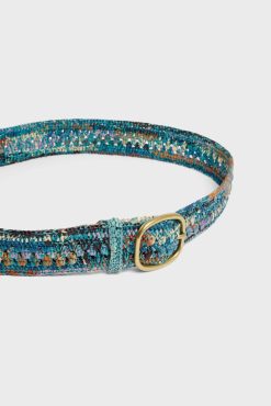 Gerard Darel Ceinture En Raphia Chine Bleu - Paloma | Ceintures