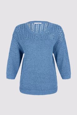 Gerard Darel Pull Col Rond Ajoure Jeans - Loreen | Maille