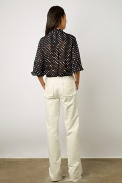 Gerard Darel Chemise A Pois En Crepe Marine - Apolline | Chemises & Blouses