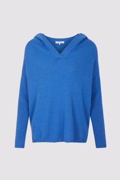 Gerard Darel Pull Cachemire A Capuche Bleu - Leotina | Maille