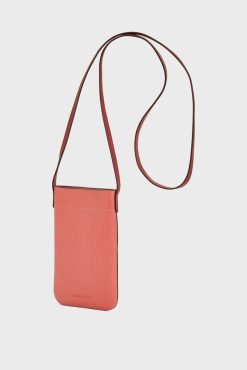 Gerard Darel Porte Telephone Cuir Abricot - Ladyphone | Petite Maroquinerie