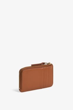 Gerard Darel Porte Carte En Cuir Lisse Camel - Cardholder | Petite Maroquinerie