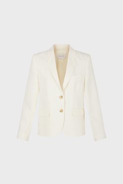 Gerard Darel Veste Unie En Lin Melange Ecru - Beck | Costumes & Ensembles