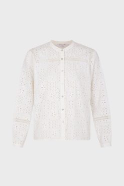 Gerard Darel Chemise A Broderies Blanc - Ayate | Chemises & Blouses