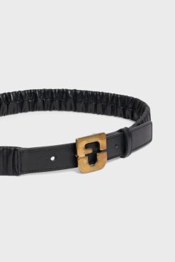 Gerard Darel Ceinture En Cuir Elastique Noir - Rosalie | Ceintures