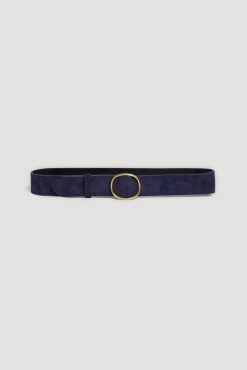 Gerard Darel Ceinture En Cuir Velours Marine - Paloma | Ceintures