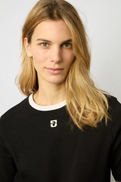 Gerard Darel Tshirt Col Rond A Logo Noir - Marlyne | Tops & Sweats