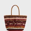 Gerard Darel Panier En Raphia Bordeaux - Anouk | Raphia & Crochet