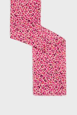 Gerard Darel Foulard Imprime Leopard Fuchsia - Polly | Etoles & Foulards