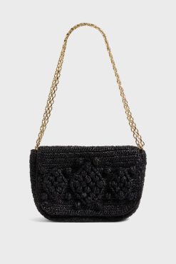 Gerard Darel Porte Travers En Raphia Noir - Archie | Raphia & Crochet