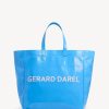 Gerard Darel Sac Cabas En Toile Enduite Bleu - Lola | Paniers & Cabas