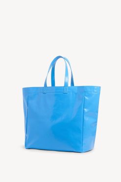 Gerard Darel Sac Cabas En Toile Enduite Bleu - Lola | Paniers & Cabas