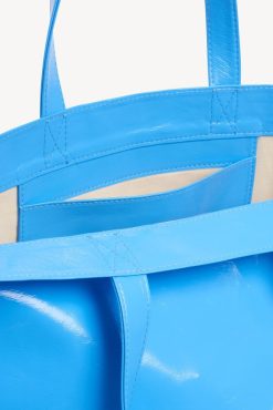 Gerard Darel Sac Cabas En Toile Enduite Bleu - Lola | Paniers & Cabas