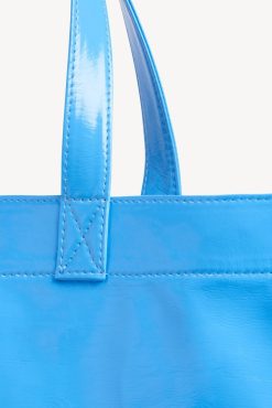 Gerard Darel Sac Cabas En Toile Enduite Bleu - Lola | Paniers & Cabas