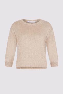 Gerard Darel Pull Col Rond En Lurex Or - Leonie | Maille