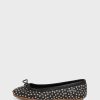 Gerard Darel Ballerines En Cuir Noir Strass Noir - Mia | Chaussures