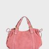 Gerard Darel Sac A Main En Cuir Velours Rose - 24H | L'Iconique 24H