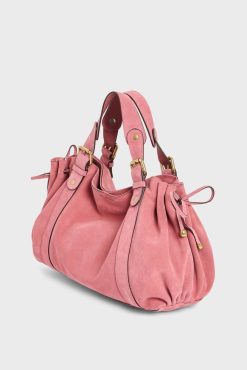 Gerard Darel Sac A Main En Cuir Velours Rose - 24H | L'Iconique 24H