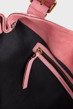 Gerard Darel Sac A Main En Cuir Velours Rose - 24H | L'Iconique 24H