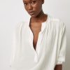 Gerard Darel Blouse Unie Satinee Blanc - Alice | Chemises & Blouses