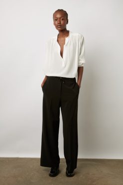 Gerard Darel Blouse Unie Satinee Blanc - Alice | Chemises & Blouses