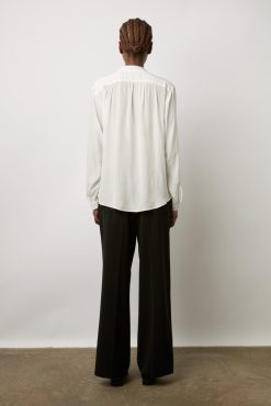 Gerard Darel Blouse Unie Satinee Blanc - Alice | Chemises & Blouses