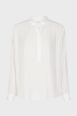 Gerard Darel Blouse Unie Satinee Blanc - Alice | Chemises & Blouses