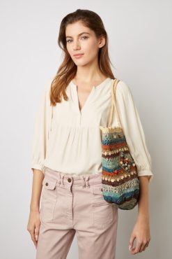 Gerard Darel Blouse Avec Mini Perles Beige Rose - Amaia | Chemises & Blouses