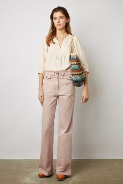 Gerard Darel Blouse Avec Mini Perles Beige Rose - Amaia | Chemises & Blouses