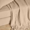 Gerard Darel Grand Drap Plat En Lin Lave - Brun Clair | Draps Plats