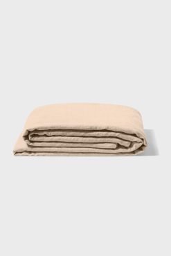 Gerard Darel Grand Drap Plat En Lin Lave - Brun Clair | Draps Plats