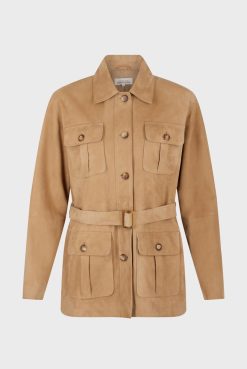 Gerard Darel Veste En Chevre Velours Sable - Joyce | Cuirs & Peaux