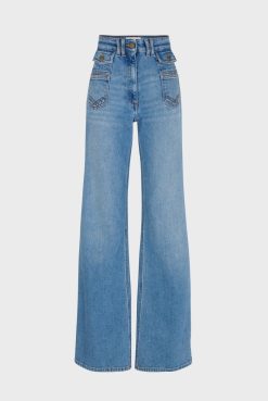 Gerard Darel Jean Flare -Anna Femme Bleu Jean Flare -Anna | Pantalons & Jeans