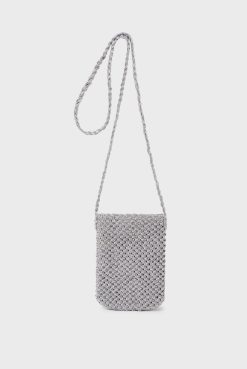 Gerard Darel Porte Telephone En Crochet Argent - Rosie | Petite Maroquinerie