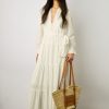 Gerard Darel Robe Longue Blanche Brodee Blanc - Etann | Robes