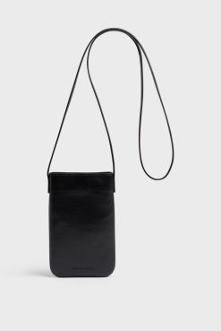 Gerard Darel Porte Telephone En Cuir Noir - Ladyphone | Petite Maroquinerie