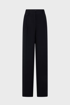 Gerard Darel Pantalon Droit A Pince Marine - Carmelita | Costumes & Ensembles