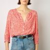 Gerard Darel Blouse Fluide A Fleurs Corail - Antelona | Chemises & Blouses