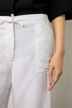 Gerard Darel Pantalon Large En Lin Blanc - Capucine | Pantalons & Jeans