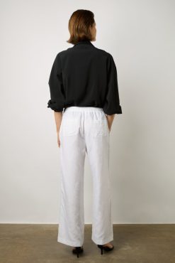 Gerard Darel Pantalon Large En Lin Blanc - Capucine | Pantalons & Jeans